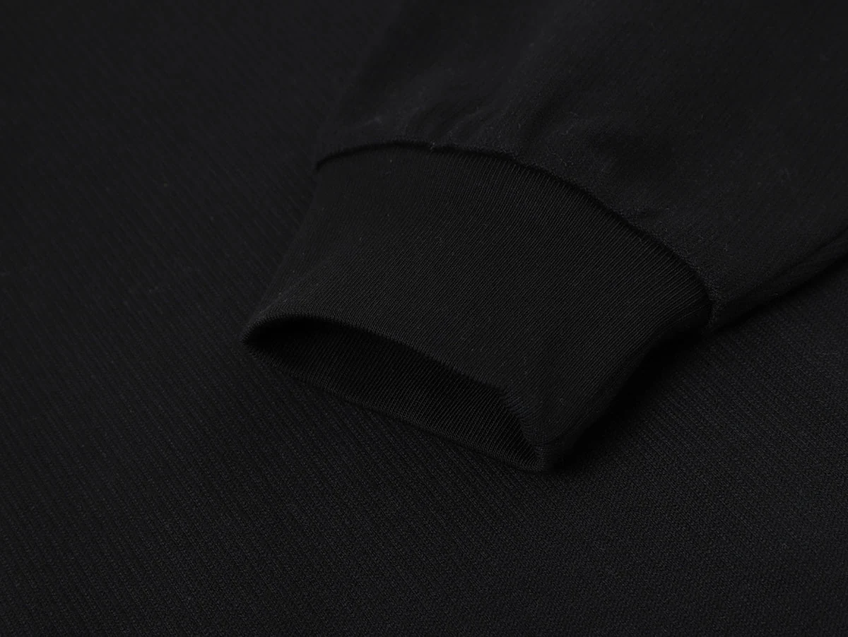 360 GSM  100% COTTON BOXY CROPPED FIT QUARTER-ZIP 'BLACK 'SWATERSHIRT - Image 4