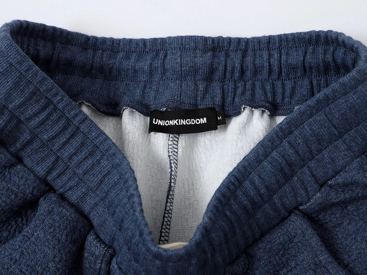 380 GSM COZY BAGGY BUBBLE 'DENIM BLUE'  STRAIGHT PANTS - Image 4