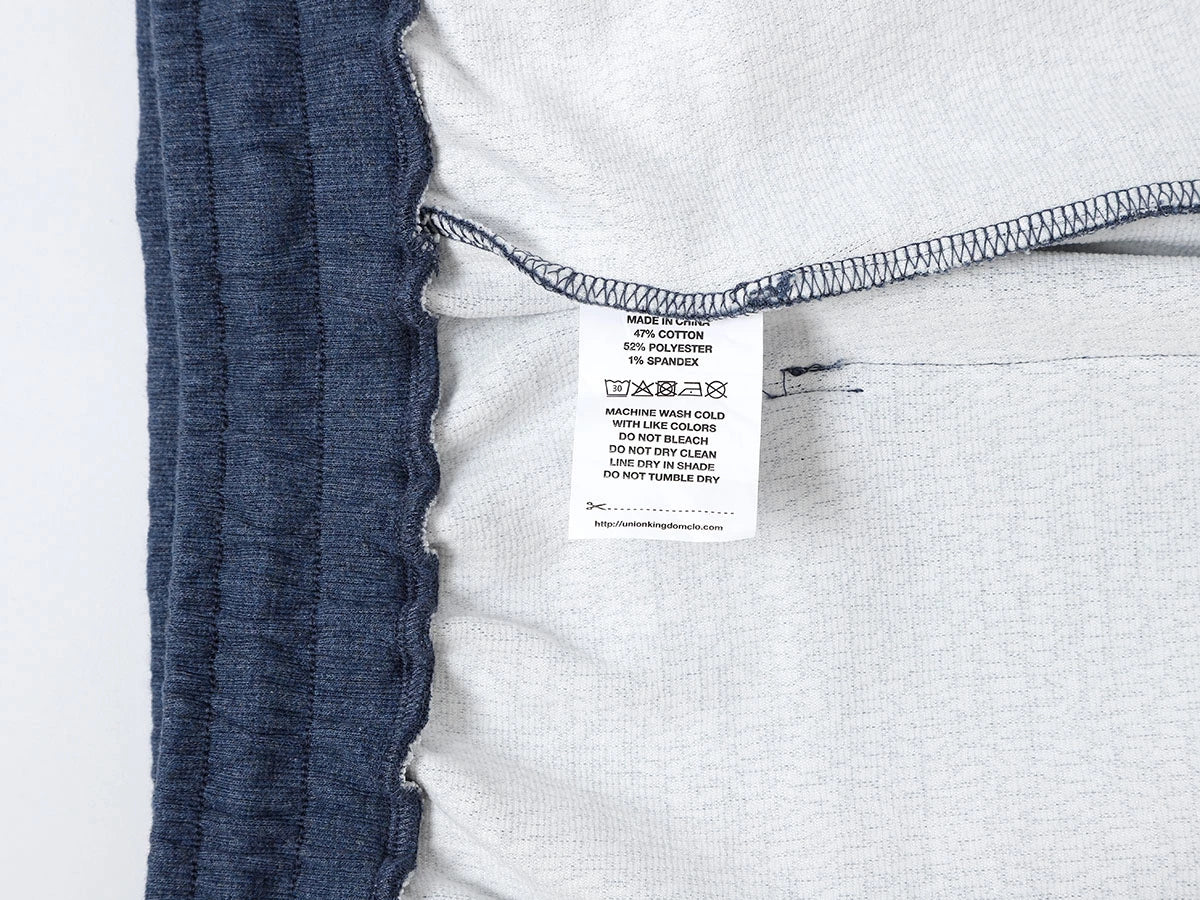 380 GSM COZY BAGGY BUBBLE 'DENIM BLUE'  STRAIGHT PANTS - Image 9