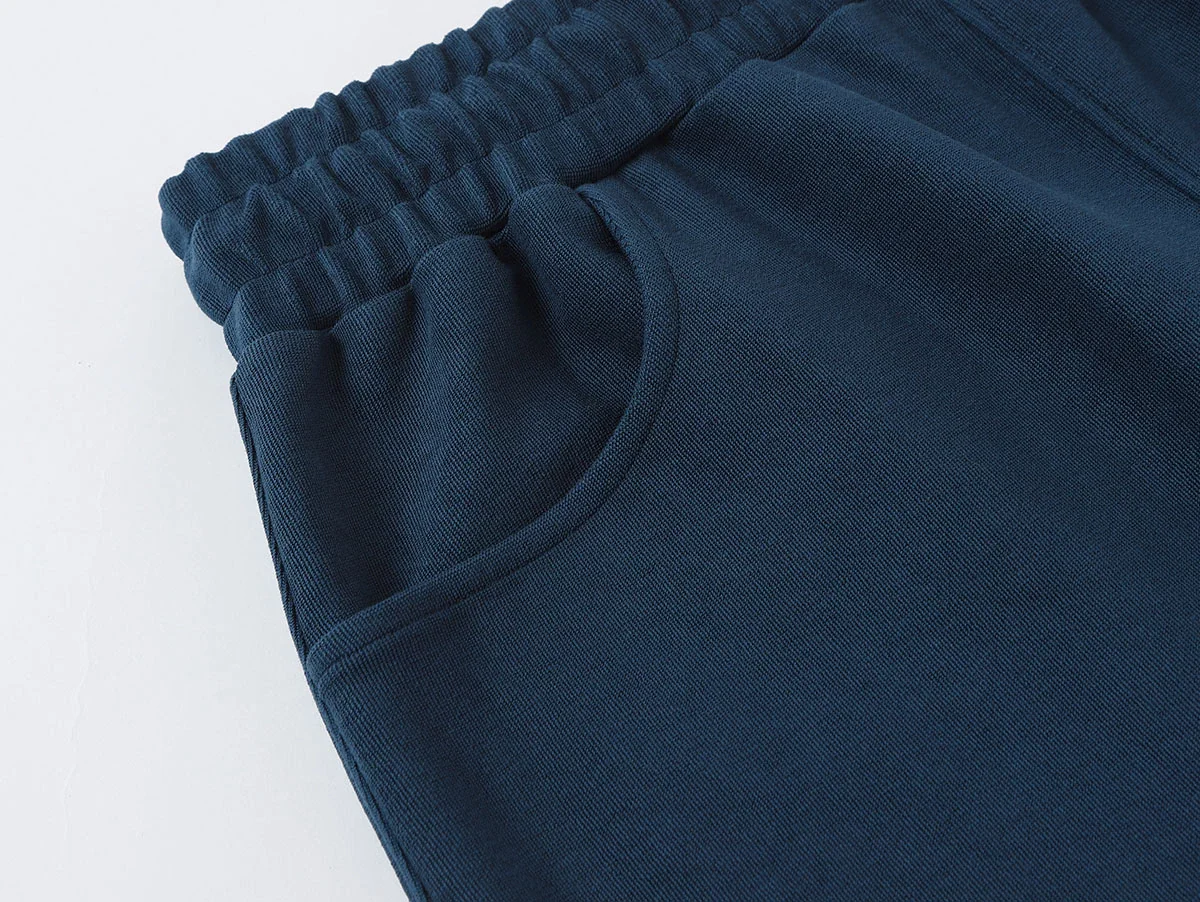 420 GSM MID-LENGTH LOOSE FIT 'PRUSSIAN BLUE' SHORTS - Image 5